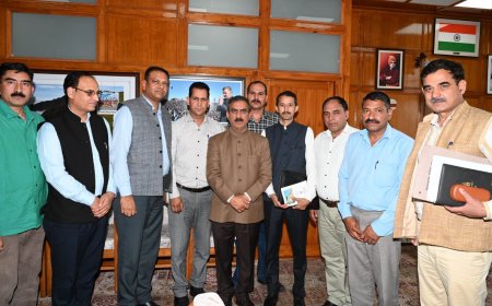 हिमाचल प्रदेश पर्यटन विकास निगम कर्मचारी संघ ने मुख्यमंत्री से की भेंट