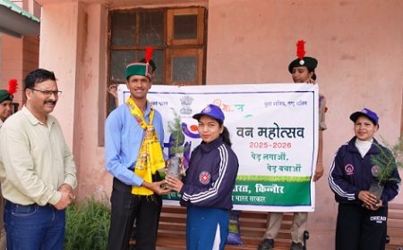उपायुक्त किन्नौर ने "एक पेड़ माँ के नाम" कार्यक्रम के तहत पौधरोपण अभियान का किया शुभारंभ  