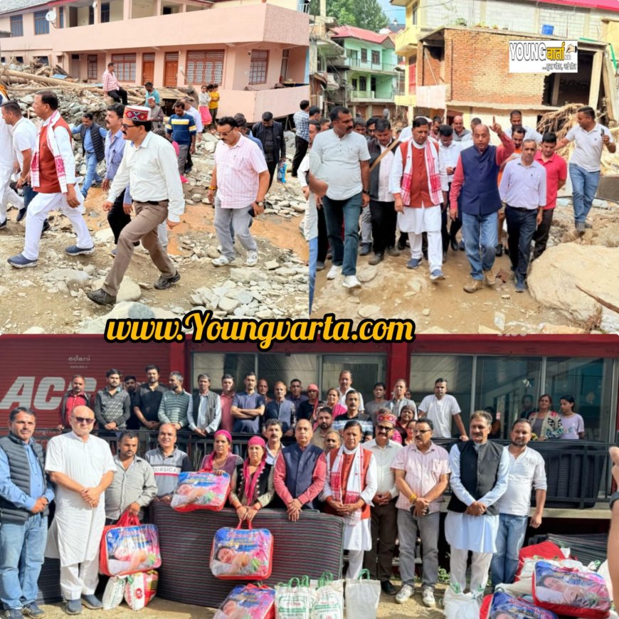 भाजपा आपदा में सेवा के पथ पर अग्रसर , नेता फील्ड में और सामग्री निर्माण में जुटे है पार्टी कार्यकर्ता