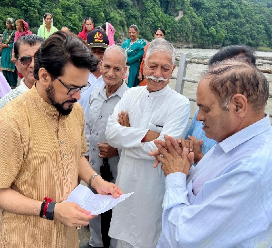 आपदा की घड़ी में मोदी सरकार हिमाचल के साथ, पुनर्वास के लिए उठाए जा रहे हर ज़रूरी कदम : अनुराग सिंह ठाकुर 