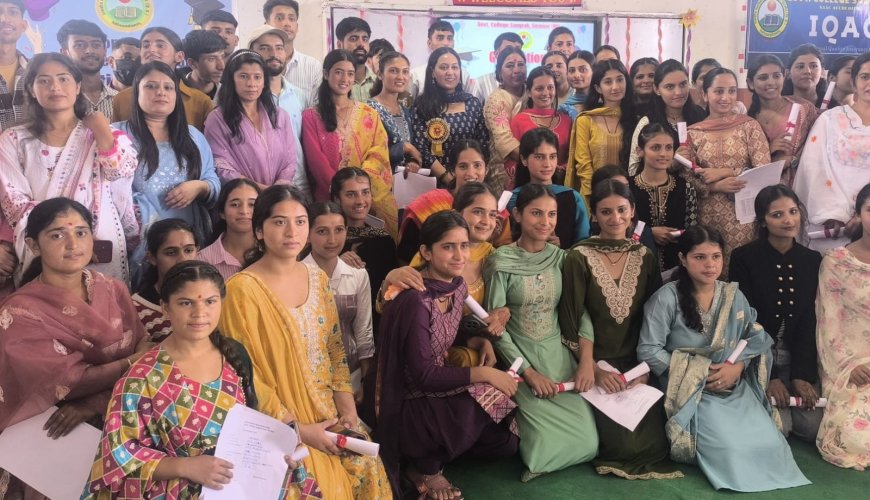 राजकीय महाविद्यालय संगड़ाह में पहली बार हुआ दीक्षांत समारोह , एचएएस अधिकारी नेहा नेगी ने की कार्यक्रम की अध्यक्षता