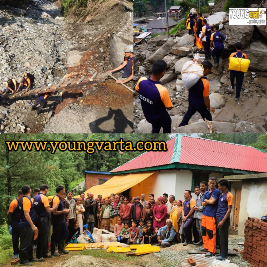 आपदा के बाद प्रभावित क्षेत्रों में पहुंचने वाले अग्रणी दलों में शामिल रहा एसडीआरएफ , राहत एवं बचाव कार्यों में निभा रहा अहम भूमिका