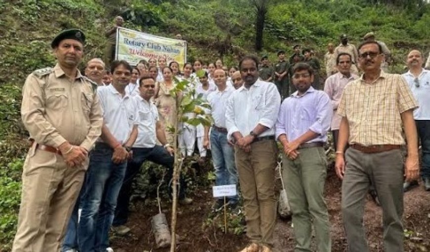 रोटरी क्लब नाहन ने 132 औषधीय पौधे रोपित कर पर्यावरण संरक्षण का दिया संदेश 