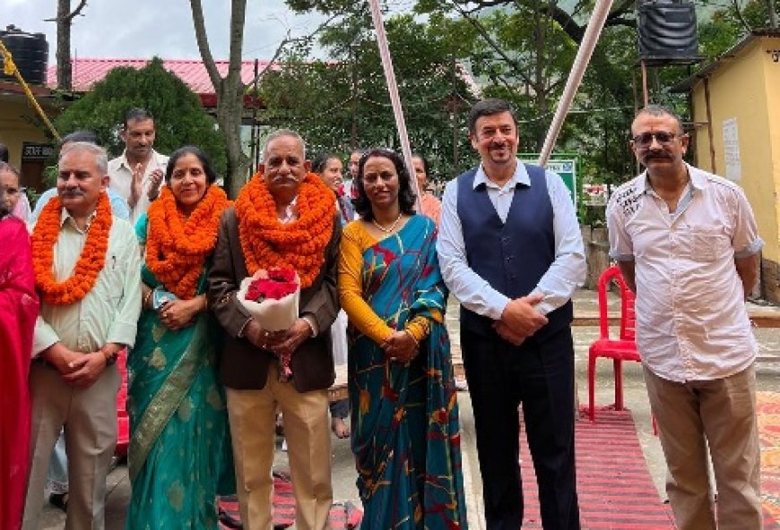 भोज आंजी स्कूल के प्रिंसिपल ललित शर्मा शिक्षा विभाग में 35 साल की सेवा के बाद हुए सेवानिवृत