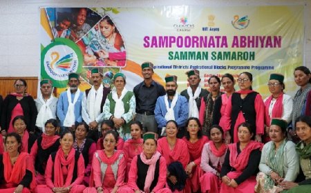 संपूर्णता अभियान के अन्तर्गत पूह विकास खण्ड का सम्मान समारोह आयोजित 