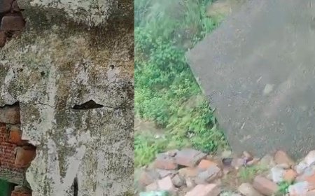बड़ा हादसा टला  : संगड़ाह के राईचा में केवल 2 दीवारों पर टिकी जर्जर वर्षा शालिका रात को ध्वस्त
