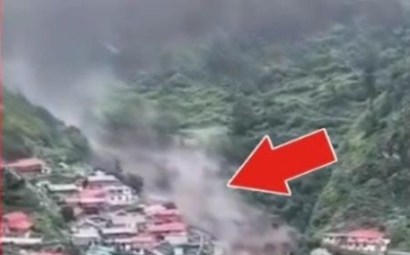 धराली में बादल फटने से भारी तबाही , सैलाब से हाहाकार , चार की मौत , कई लोग मलबे में दबे  , सरकार ने केंद्र से दो एमआई और एक चिनूक हेलिकॉप्टर मांगा