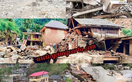 मंडी में बारिश ने फिर बरपाया कहर , थुनाग में कई घरों में घुसा मलबा ,  प्रदेश में भूस्खलन से 453 सड़कें बंद 