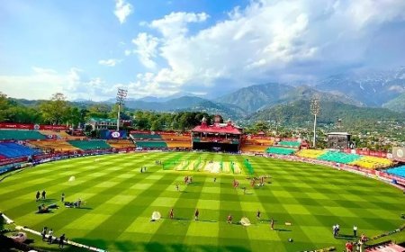 अंतरराष्ट्रीय क्रिकेट स्टेडियम धर्मशाला में नई घास पर खेला जाएगा भारत-दक्षिण अफ्रीका का मैच