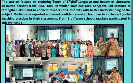 गुरु नानक मिशन पब्लिक स्कूल में अंग्रेजी भाषा और साहित्य पर दो दिवसीय कार्यशाला का आयोजन