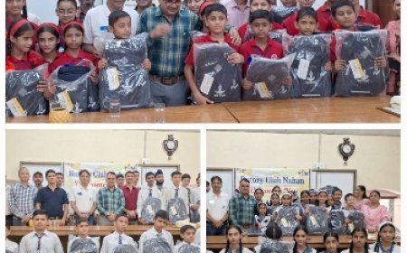 समाजसेवी संस्था रोटरी क्लब की पहल,3 स्कूलों के 100 मेधावी बच्चों को वितरित किए बैग