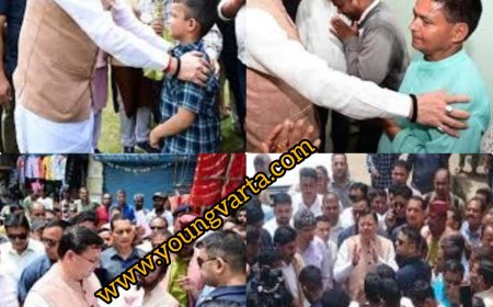 थराली पहुंचे सीएम धामी , प्रोटोकॉल तोड़ पहुंचे जनता के बीच ,  आपदा प्रभावित लोगों की जानी दिक्क्तें