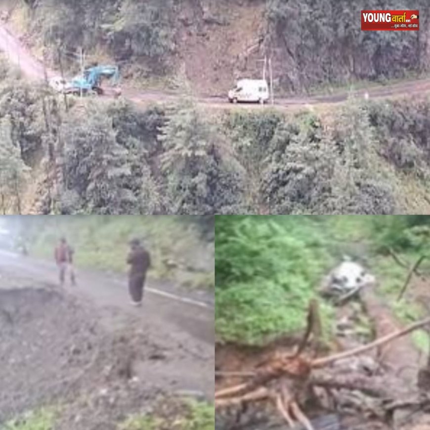 सड़क का डंगा धंसने से गहरी खाई में गिरी कार , तीन लोगों की माैत , दो घायल