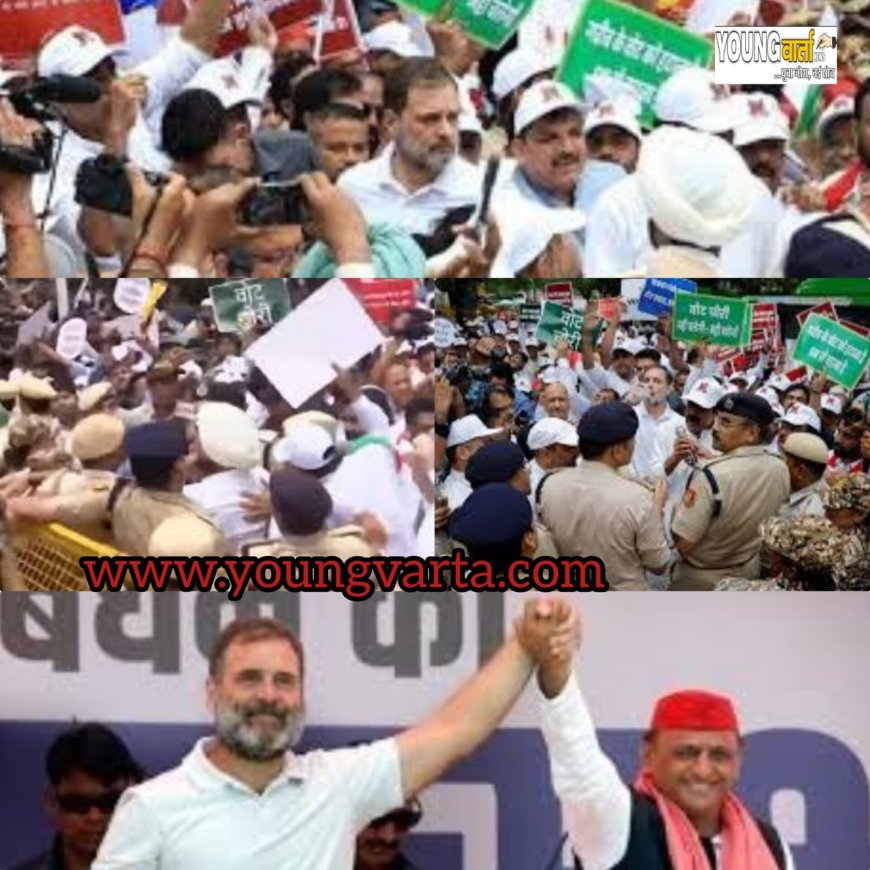वोट चोरी पर संसद के बाहर विपक्ष का प्रदर्शन , राहुल , प्रियंका , खड़गे और अखिलेश समेत कई नेता हिरासत में 