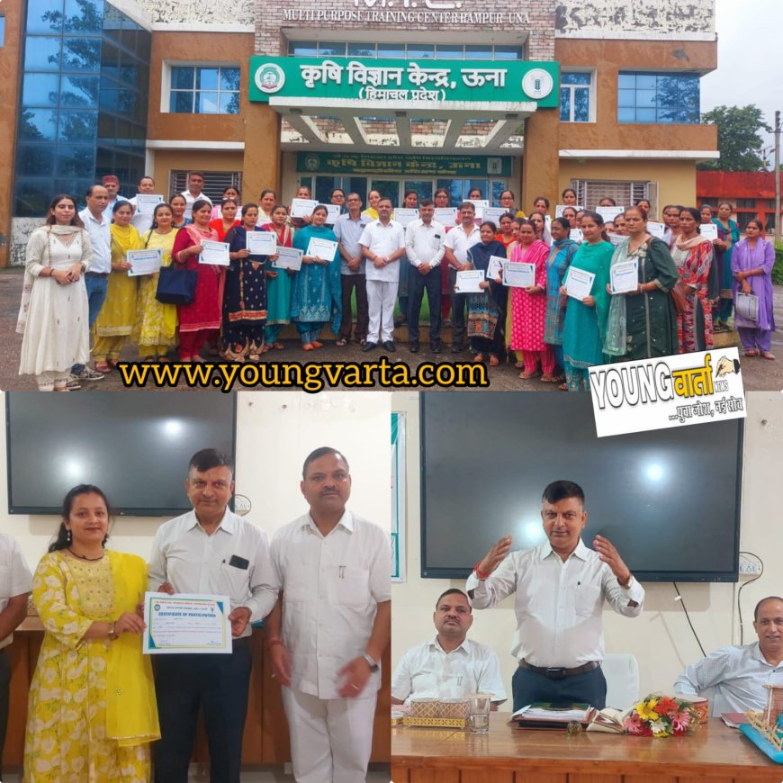 राष्ट्रीय प्राकृतिक खेती मिशन के तहत कृषकों को बताई कृषि की नवीनतम तकनीकें , केवीके रामपुर में दी ट्रेनिंग