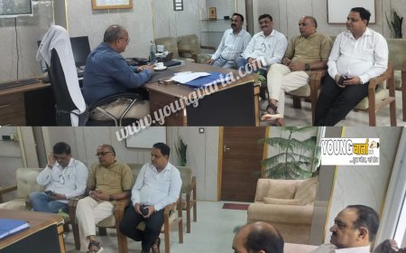 पेयजल समस्या को लेकर भाजपा नेताओं ने अधीक्षण अभियंता से की मुलाकात