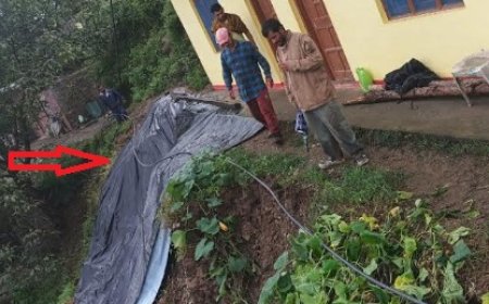 शिमला की पीरन पंचायत में भूस्खलन का खतरा, भारी बारिश से खतरे की जद में मकान  