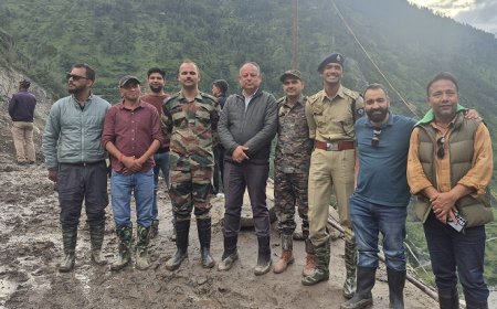 उपायुक्त किन्नौर ने जिला के नाथपा व निगुलसारी के स्लाइडिंग प्वाइंट्स का किया दौरा  