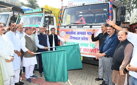 जन सेवा को समर्पित है भाजपा , पार्टी ने नूरपुर से चंबा के लिए भाजपा ने रवाना की राहत सामग्री : जयराम ठाकुर