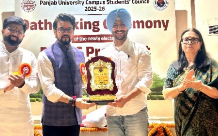 पंजाब यूनिवर्सिटी में फिर लहराया राष्ट्रवाद का परचम, राष्ट्र निर्माण के साथ चरित्र निर्माण का भी हो रहा कार्य : अनुराग सिंह ठाकुर