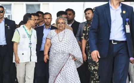 नेपाल की नव नियुक्त अंतरिम प्रधानमंत्री सुशीला कार्की ने पदभार किया ग्रहण