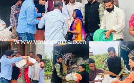 विधायक सुखराम चौधरी ने बांगरन और सालवाला-अंबीवाला में आपदा प्रभावित परिवारों को राशन कीटे की वितरित