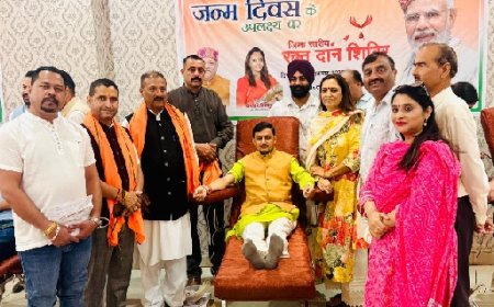 भाजपा के प्रदेश भर में 15 रक्तदान शिविरों में कुल 1414 रक्त इकाइयां एकत्रित 