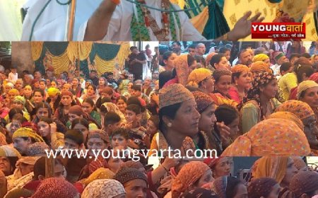 श्रीमद्भागवत महापुराण सप्ताह के अंतिम दिन ब्योंग ग्राम मे लोगों का उमड़ा जन सैलाब