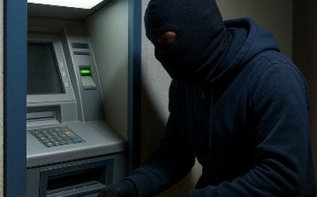 लूट के इरादे से एसबीआई के एटीएम कैबिन में घुसा बदमाश,घटना एटीएम में लगे सीसीटीवी कैमरों में कैद