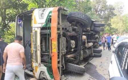 कांगड़ा के डाडासीबा में एचआरटीसी बस दुर्घटनाग्रस्त, हादसे में 35 यात्री घायल