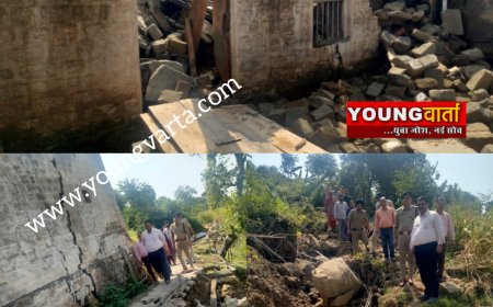 जामन दा डोरा गांव में भारी वर्षा के कारण क्षतिग्रस्त हुए मकानों का डीसी मनमोहन शर्मा ने लिया जायज़ा