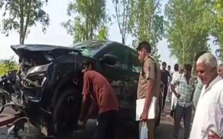 कुरुक्षेत्र कैथल रोड पर तेज रफ्तार टाटा हैरिया और स्विफ्ट कार के बीच जोरदार टक्कर,हादसे में कार सवार पांच लोगों की मौत