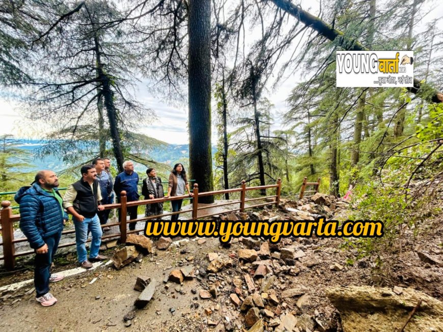 भाजपा संजौली मंडल पहुंचे रामचंद्र , लिया नुकसान का जायजा