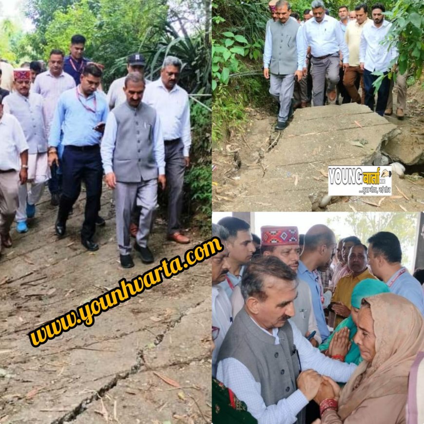 चबूतरा के बेघर हुए प्रत्येक परिवार को दिए जाएंगे 8.70 लाख रुपये , सुजानपुर के आपदा प्रभावित गांवों में पहुंचे सीएम