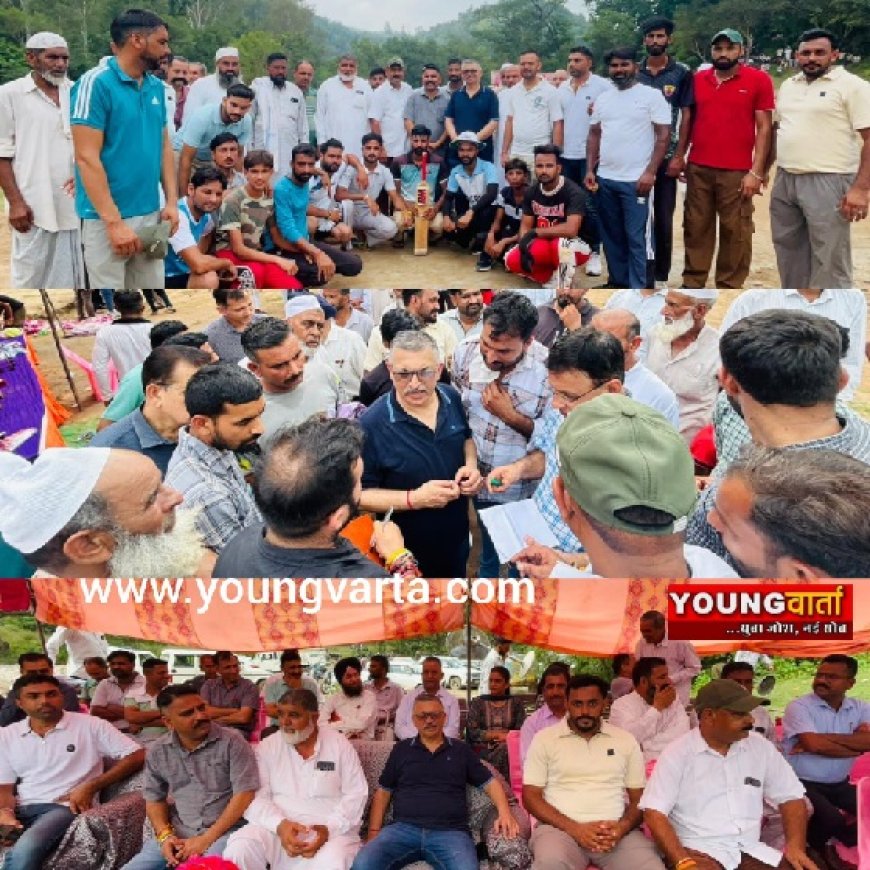 विधायक अजय सोलंकी ने हरीपुर पंचायत के लोहगढ़ गांव में आयोजित कोहली क्रिकेट कप का किया शुभारंभ