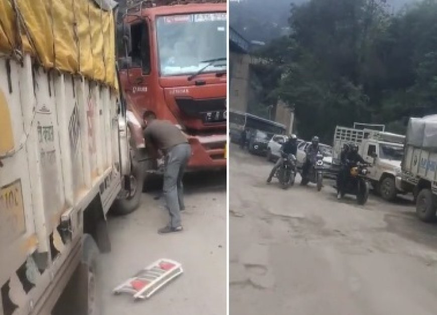 कंडाघाट में पिकअप और ट्रक के बीच जोरदार भिड़ंत,हादसे में कोई जानी नुकसान नहीं