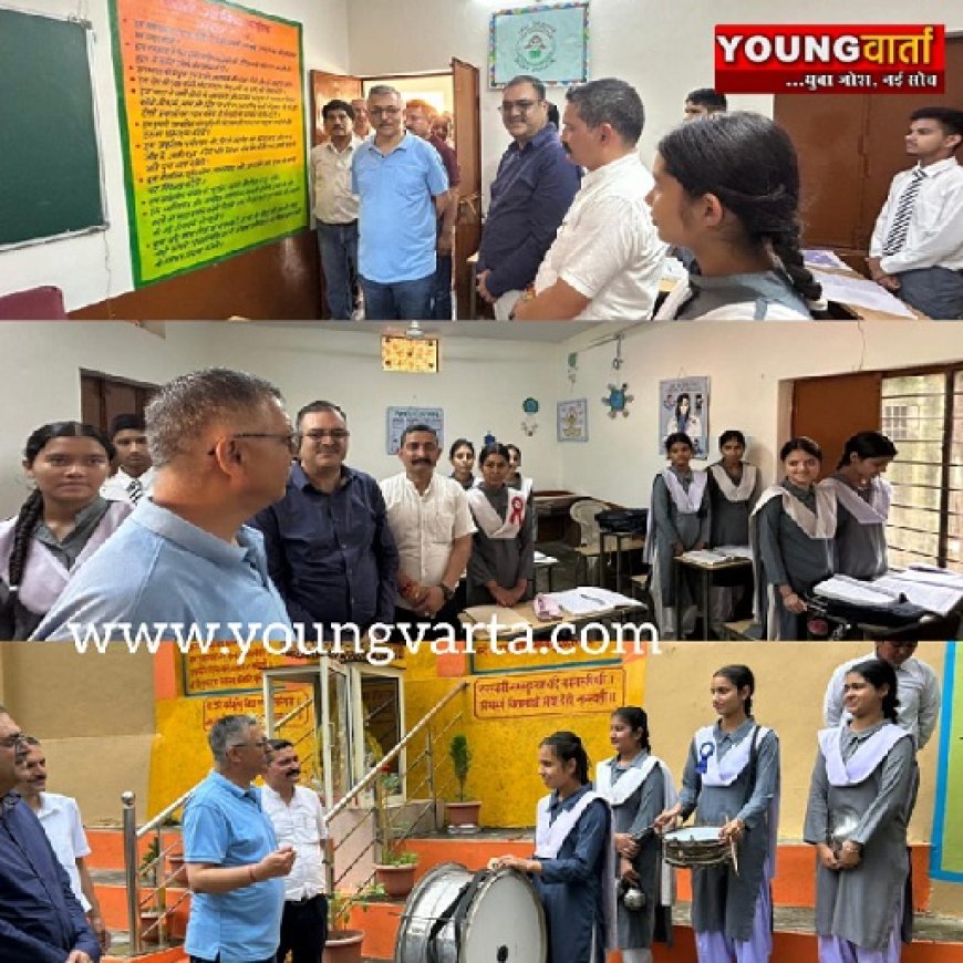 विद्यालय में चल रही शैक्षणिक गतिविधियों का निरीक्षण कर सोलंकी ने बच्चों का जांचा बौद्धिक स्तर