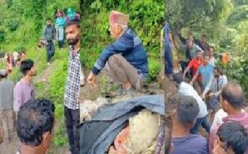 मंडी के निहरी में बीते सोमवार रात को भूस्खलन की चपेट में आने से तीन लोगों की मौत