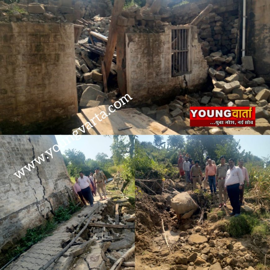 जामन दा डोरा गांव में भारी वर्षा के कारण क्षतिग्रस्त हुए मकानों का डीसी मनमोहन शर्मा ने लिया जायज़ा
