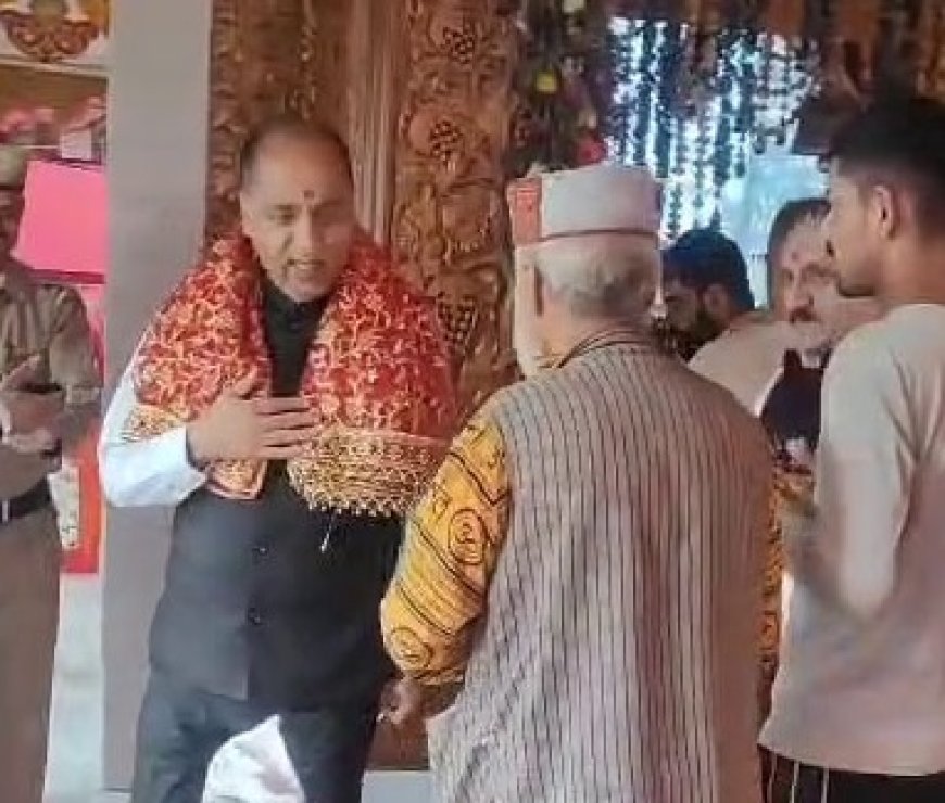 जयराम ठाकुर ने शूलिनी मंदिर में नवरात्रि के अवसर पर माता की पूजा अर्चना कर प्रदेशवासियों को दी बधाई
