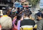 बैक लॉग कोटे के पदों को भरने की मांग को लेकर दृष्टिबाधितों का सचिवालय के बाहर प्रदर्शन