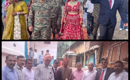 युद्धक्षेत्र से परे भाईचारे की अनूठी मिसाल :  सैनिकों व भूतपूर्व सैनिकों ने शहीद आशीष कुमार के बहन की शादी में निभाई भाई की जिम्मेदारी 
