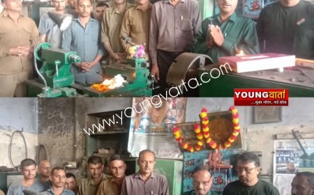 विश्वकर्मा दिवस पर एचआरटीसी वर्कशॉप में पूजा अर्चना, आरएम सिरमौर रामदयाल विशेष रूप से रहे मौजूद