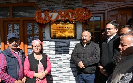 शिक्षा मंत्री ने 53 लाख से निर्मित पंचायत भवन देवगढ़ का किया उद्घाटन