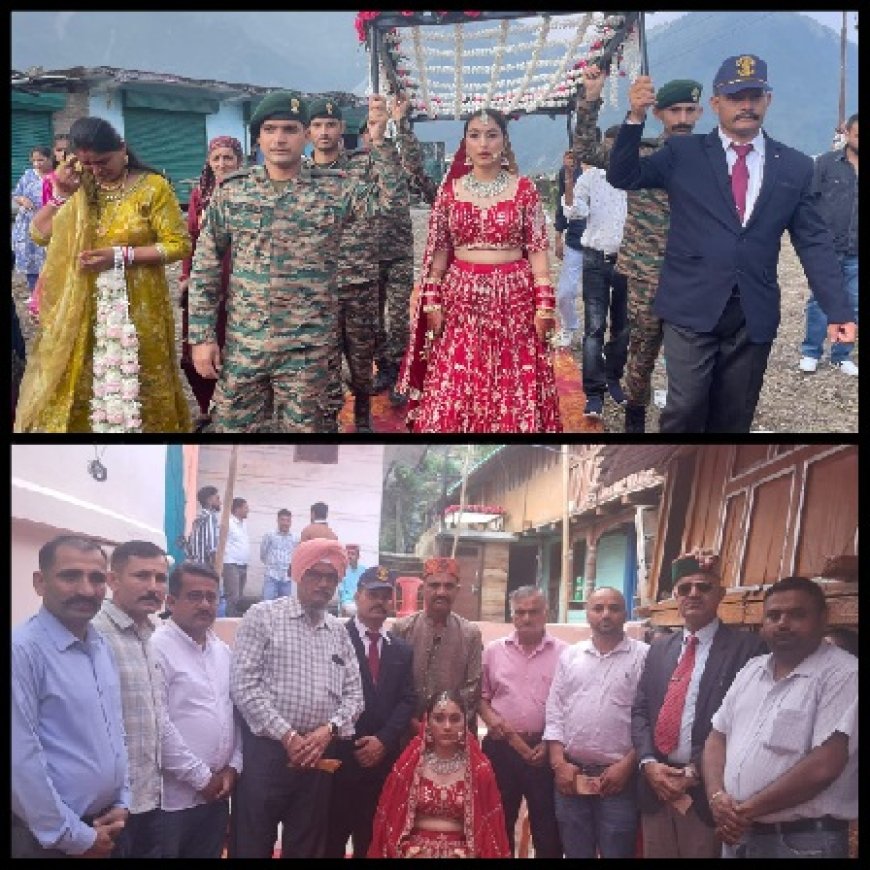 युद्धक्षेत्र से परे भाईचारे की अनूठी मिसाल :  सैनिकों व भूतपूर्व सैनिकों ने शहीद आशीष कुमार के बहन की शादी में निभाई भाई की जिम्मेदारी 