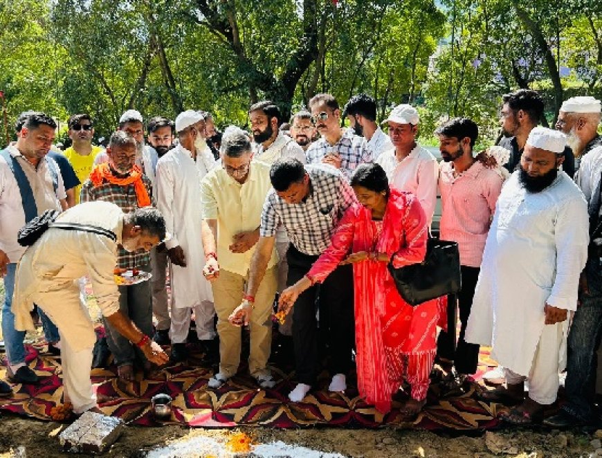 विधायक अजय सोलंकी ने ग्राम पंचायत मातर भेड़ों के ग्राम भेड़ों से आदीबद्री तक 5 कि.मी. सड़क का किया भूमि पूजन