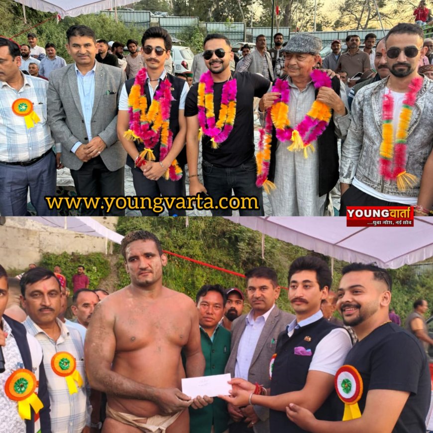 जुन्गा के जिला स्तरीय दशहरा मेले में दिल्ली के पहलवान रोहित ने जीती कुश्ती , बीर सिंह रहे उपविजेता 