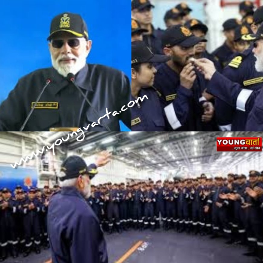 प्रधानमंत्री मोदी ने नौसेना कर्मियों के साथ मनाई दिवाली , आईएनएस विक्रांत पर बिताई रात