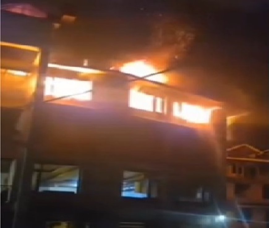 कुल्लू की मणिकर्ण घाटी में होटल में दिवाली की रात आग लगने से मची अफरा-तफरी