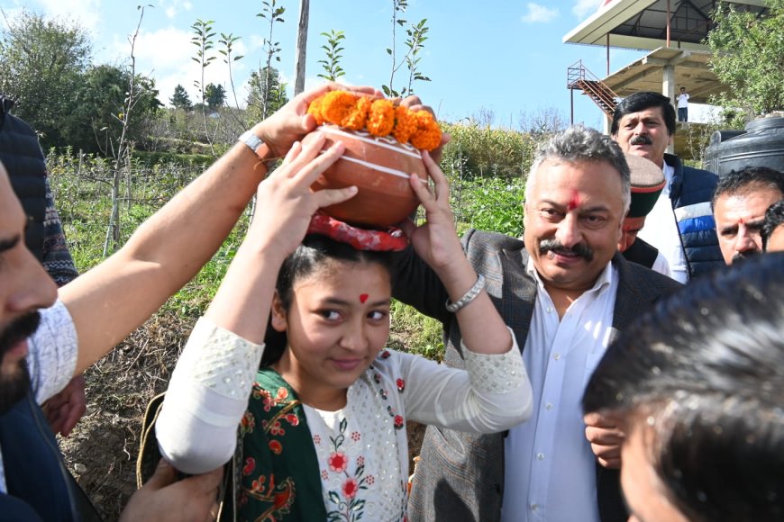 रोहित ठाकुर ने 3.26 करोड़ से निर्मित उठाऊ पेयजल योजना का किया उद्‌घाटन